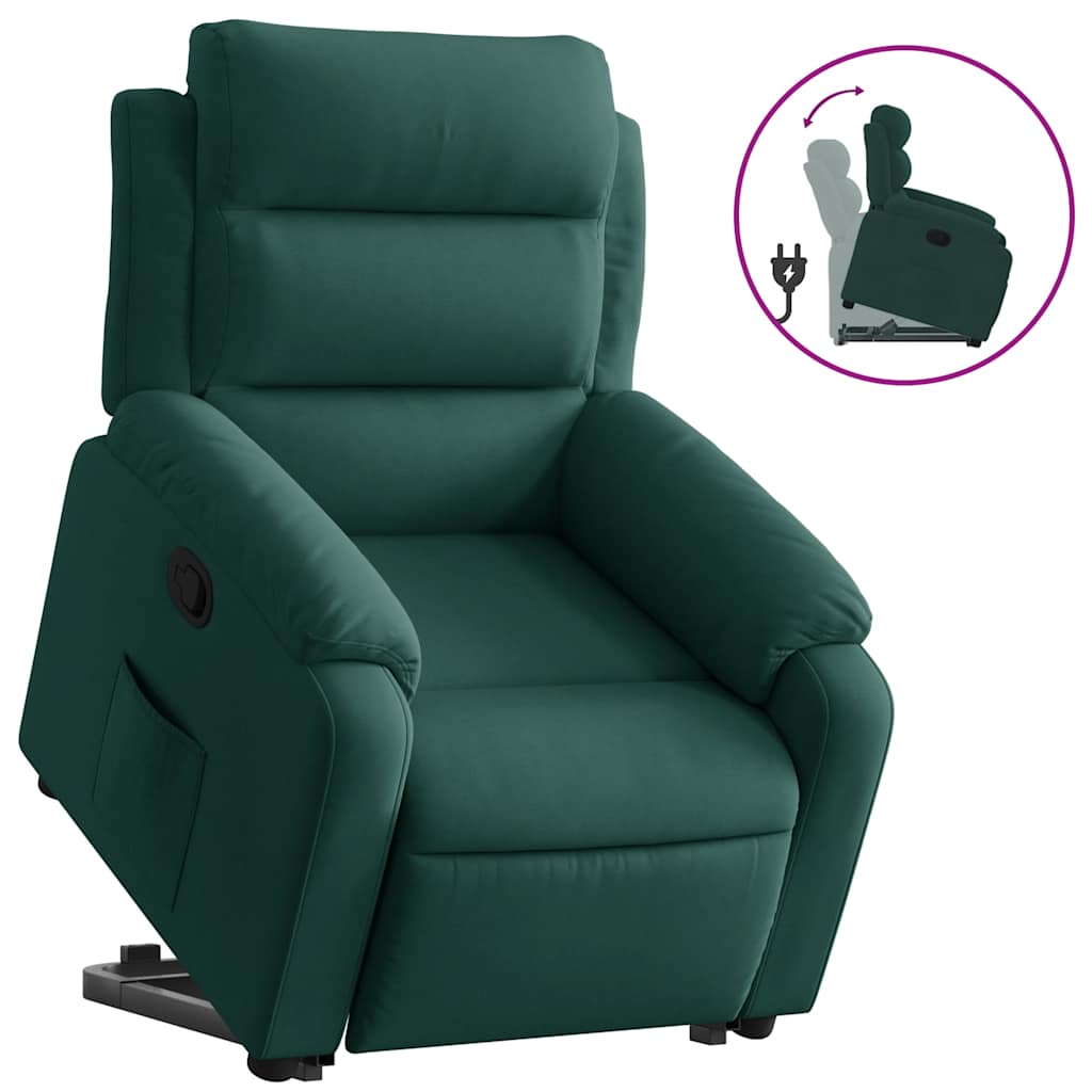 Fauteuil inclinable Vert foncé Velours - XIOS