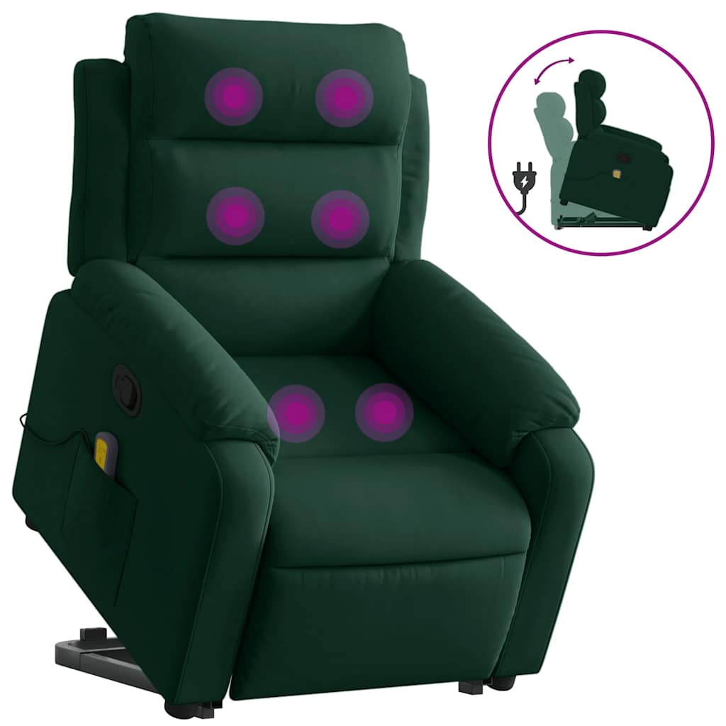 Fauteuil inclinable Vert foncé Velours - XIOS