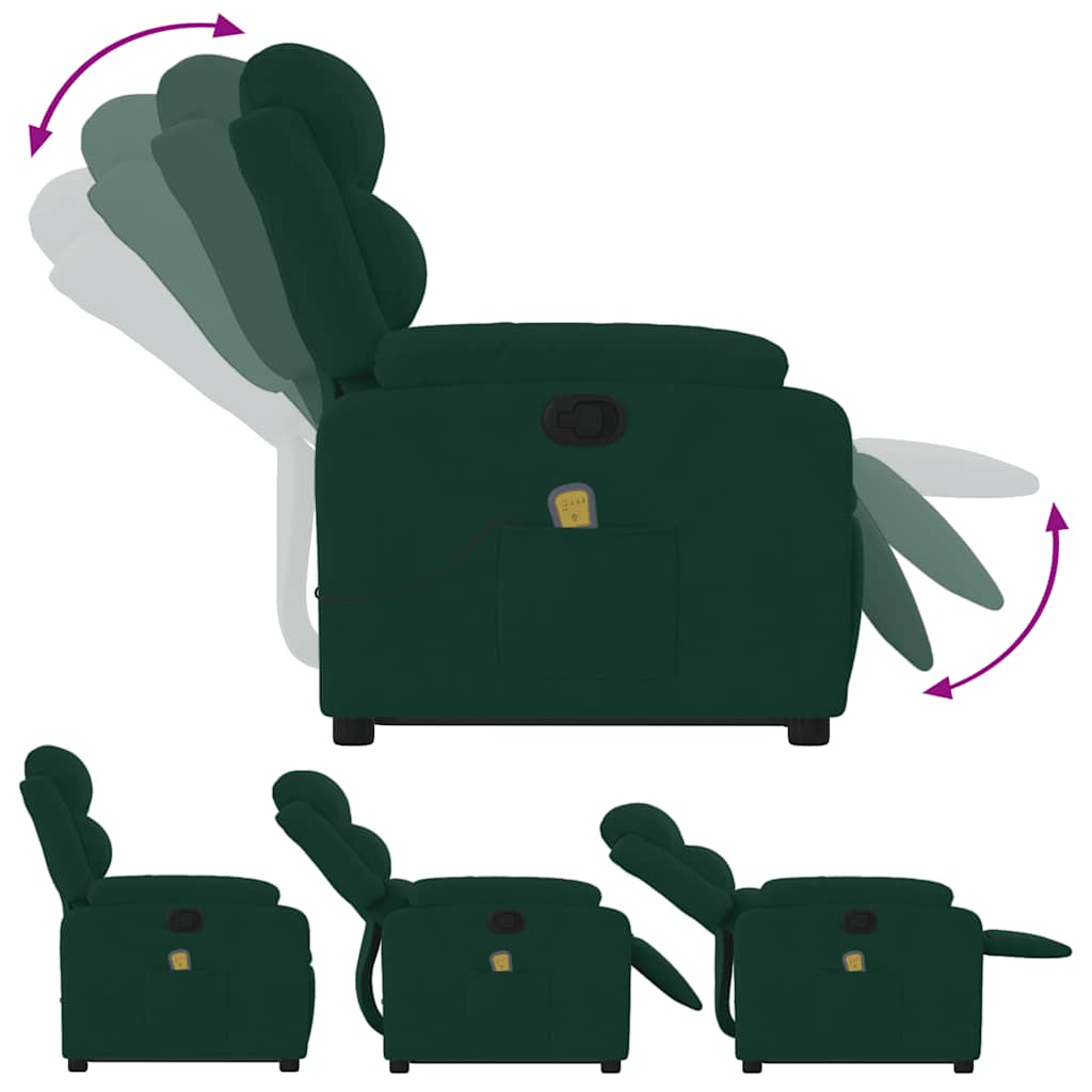 Fauteuil inclinable Vert foncé Velours - XIOS