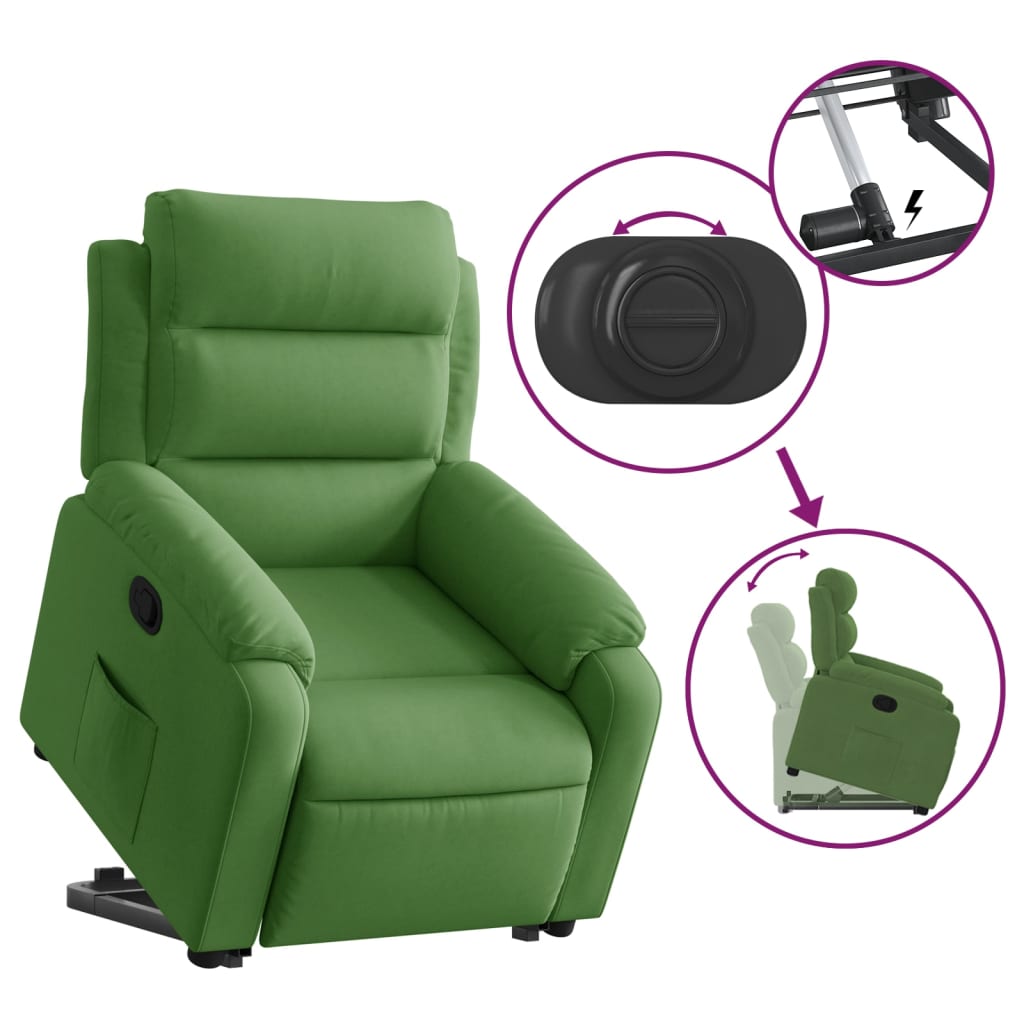 Fauteuil inclinable Vert clair Velours - XIOS
