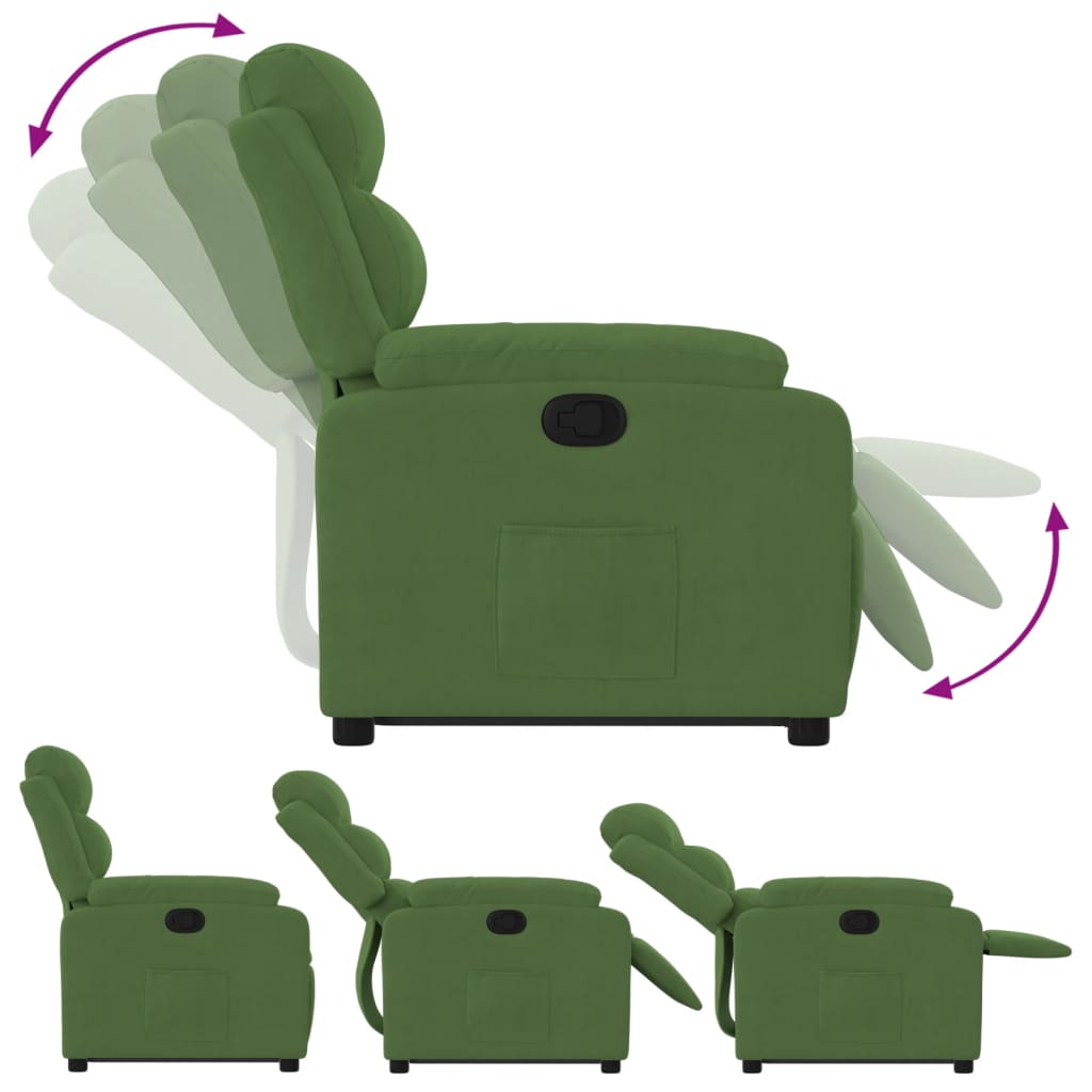 Fauteuil inclinable Vert clair Velours - XIOS