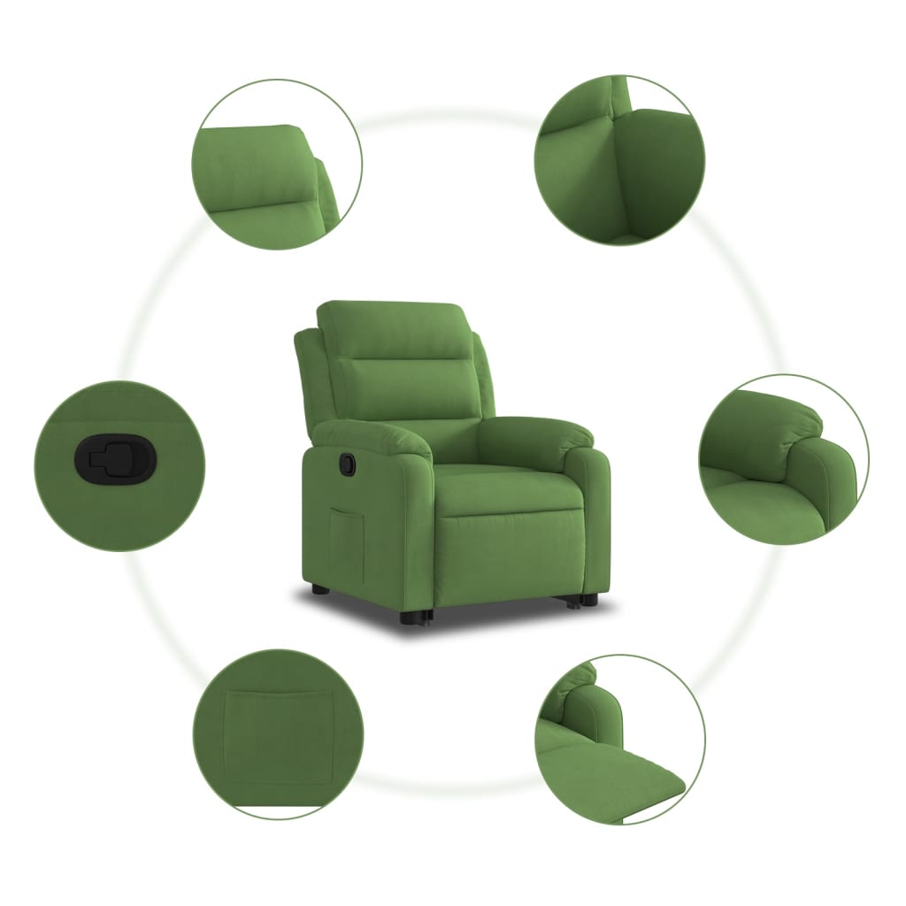 Fauteuil inclinable Vert clair Velours - XIOS