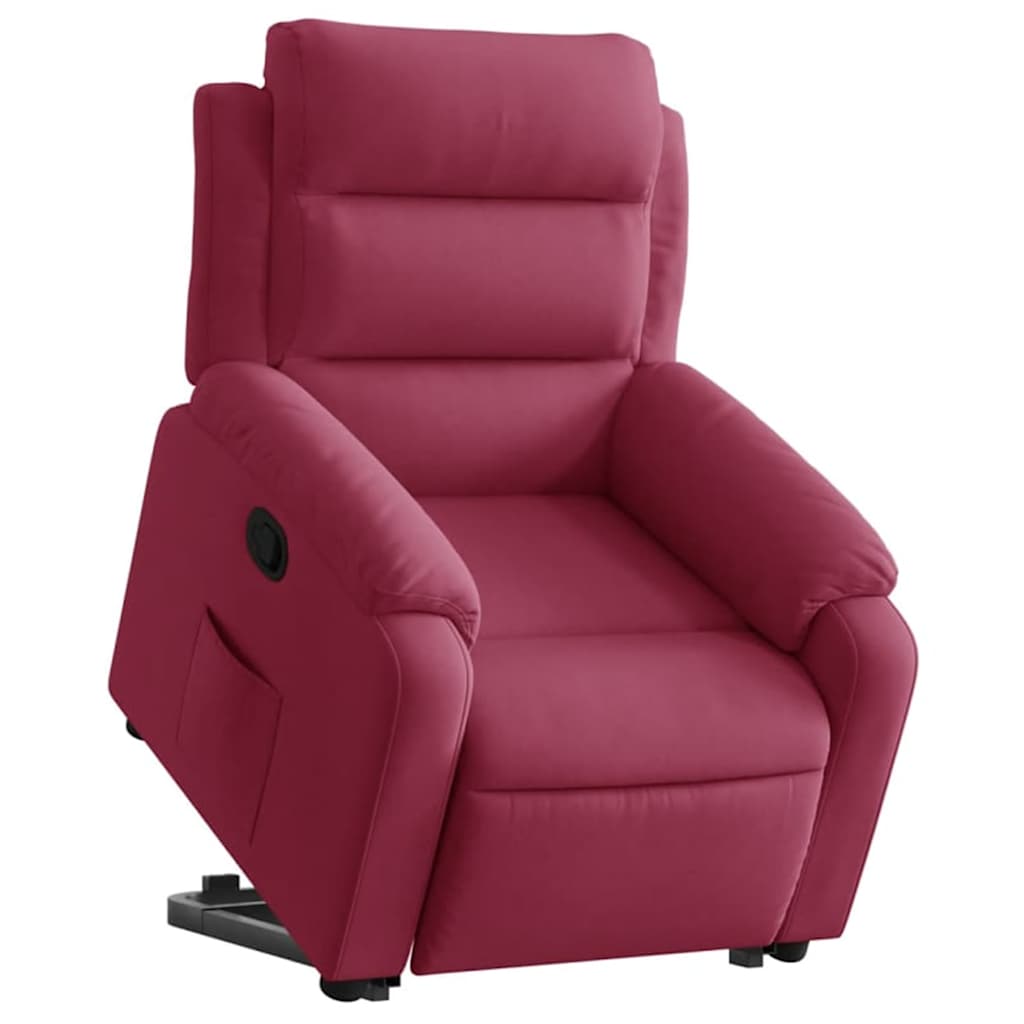 Fauteuil inclinable Rouge bordeaux Velours - XIOS
