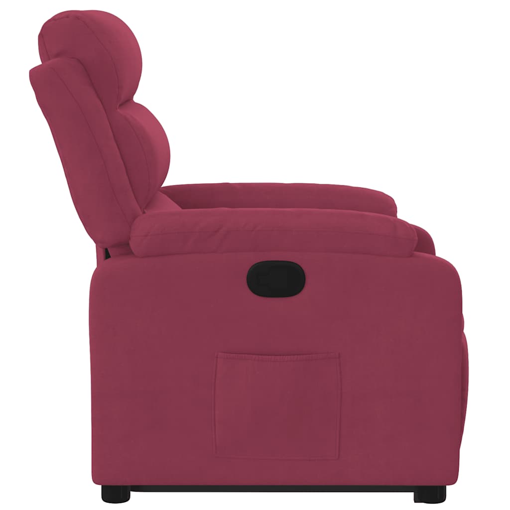 Fauteuil inclinable Rouge bordeaux Velours - XIOS