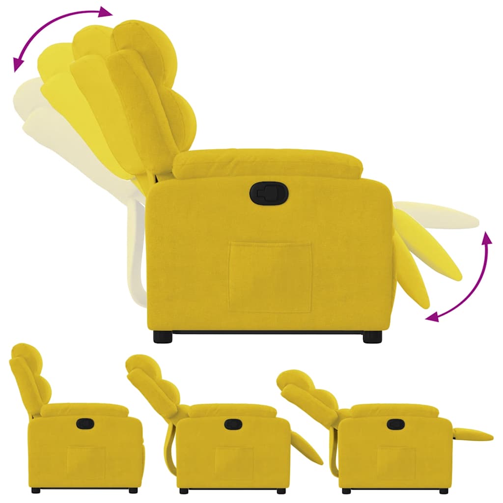 Fauteuil inclinable Jaune Velours - XIOS