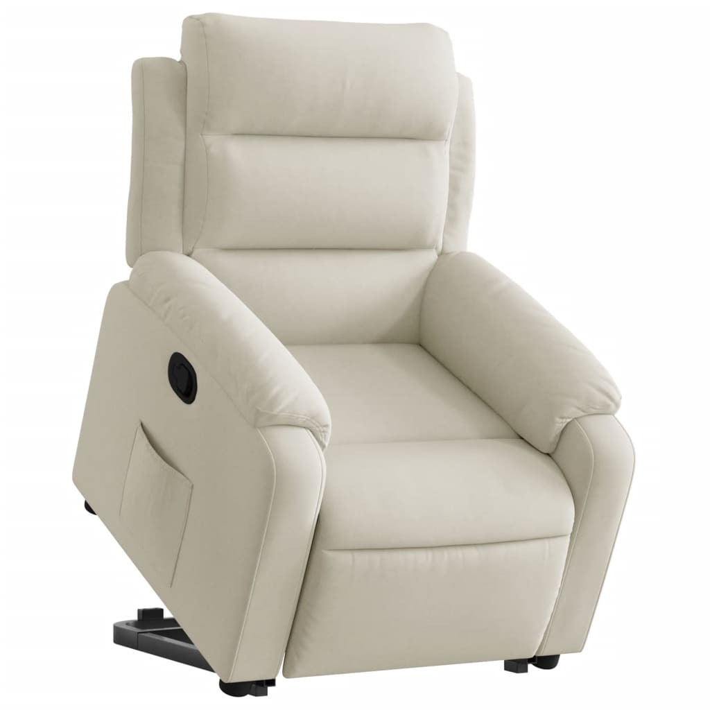 Fauteuil inclinable Crème Velours - XIOS