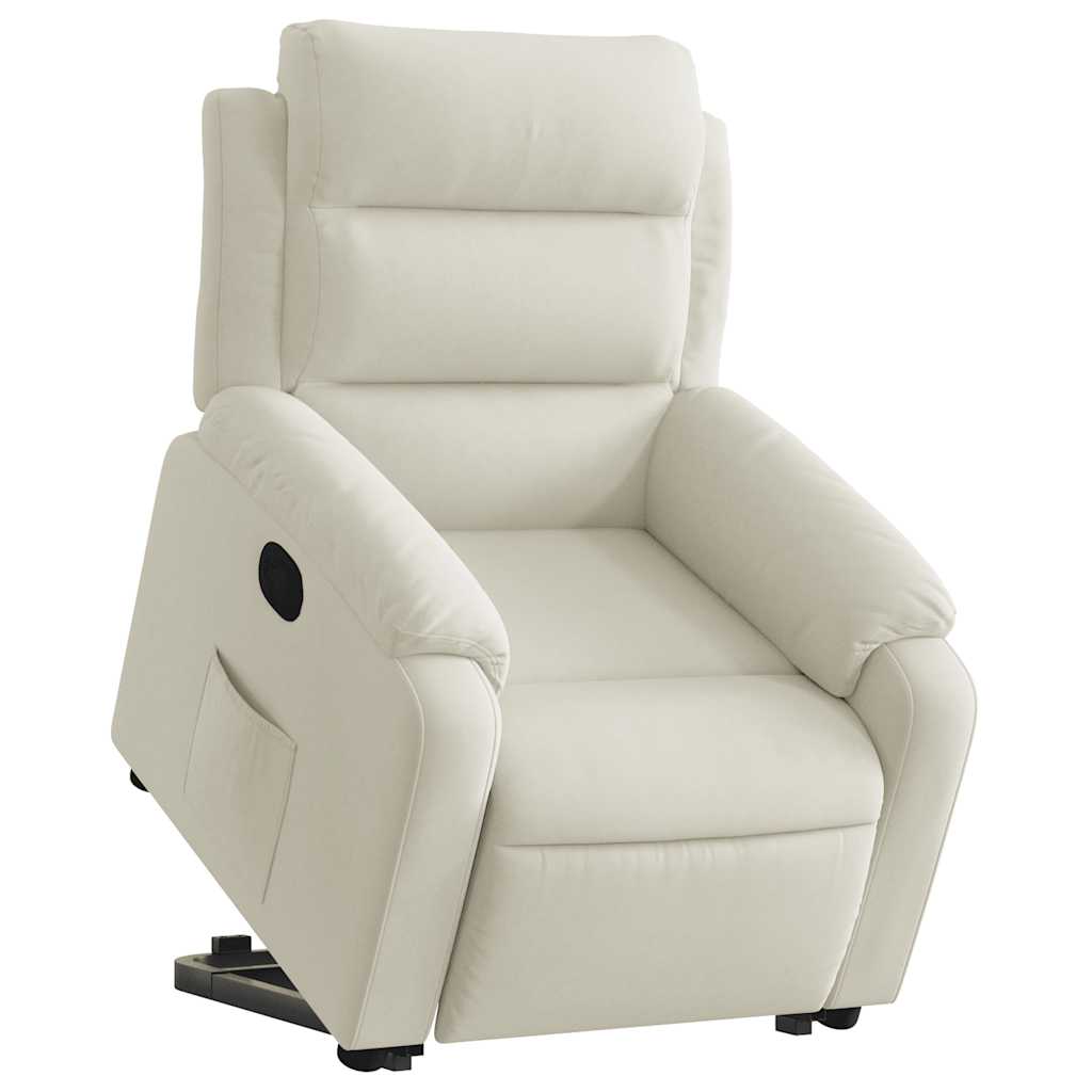 Fauteuil inclinable Crème Velours - XIOS