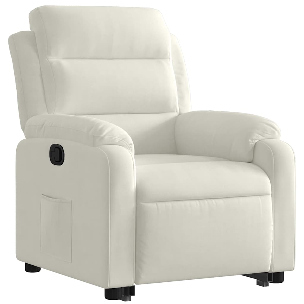Fauteuil inclinable Crème Velours - XIOS