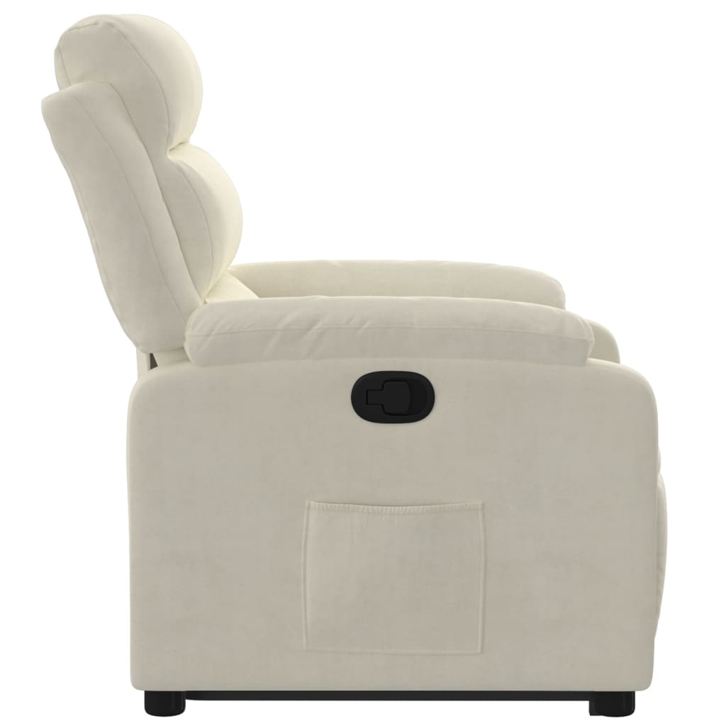 Fauteuil inclinable Crème Velours - XIOS
