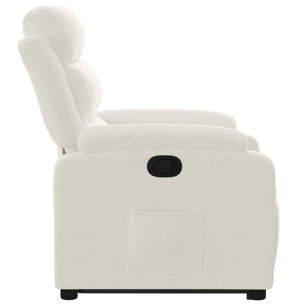 Fauteuil inclinable Crème Velours - XIOS