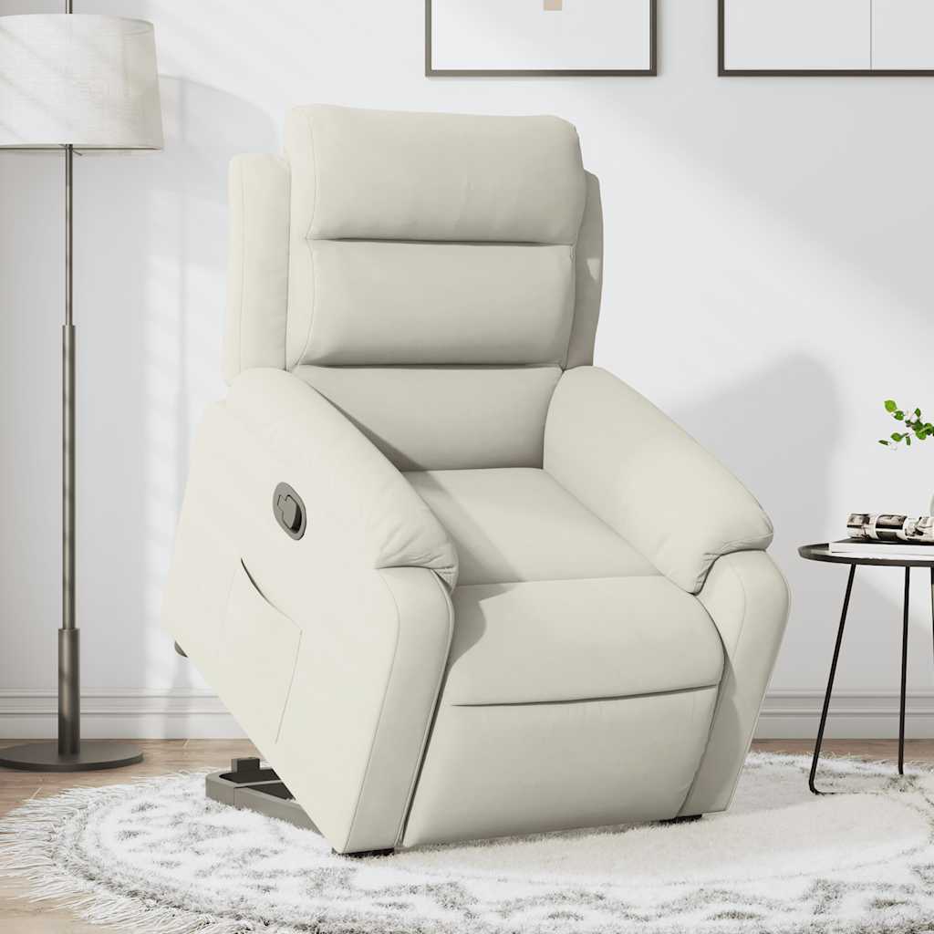 Fauteuil inclinable Crème Velours - XIOS