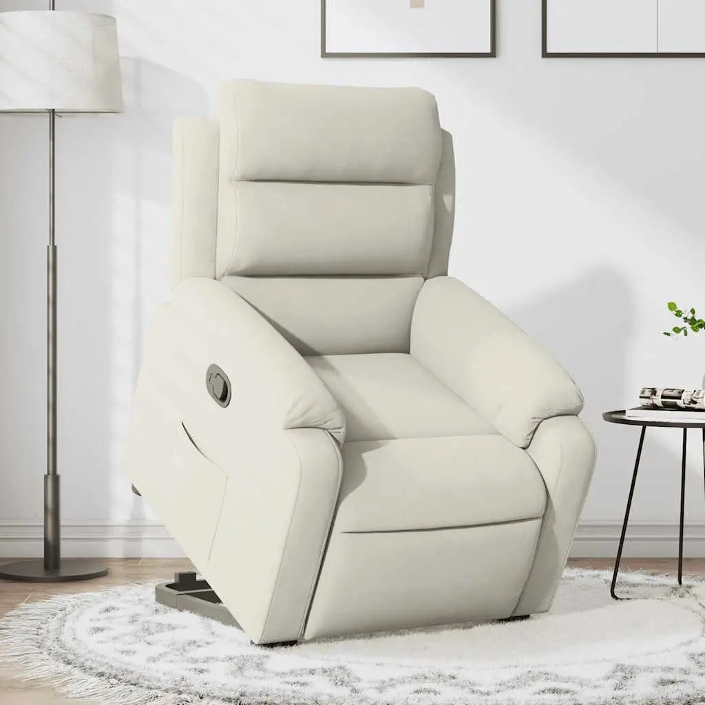 Fauteuil inclinable Crème Velours - XIOS