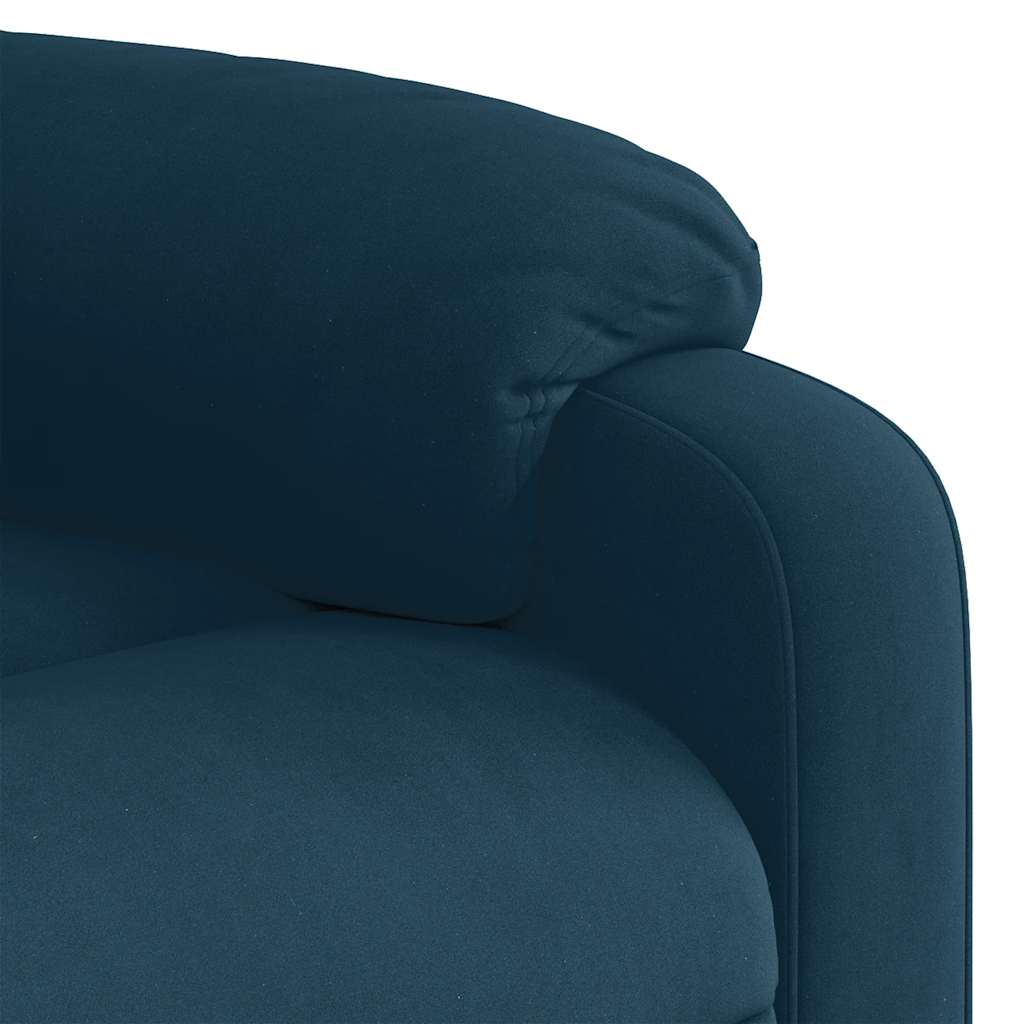 Fauteuil inclinable bleu velours