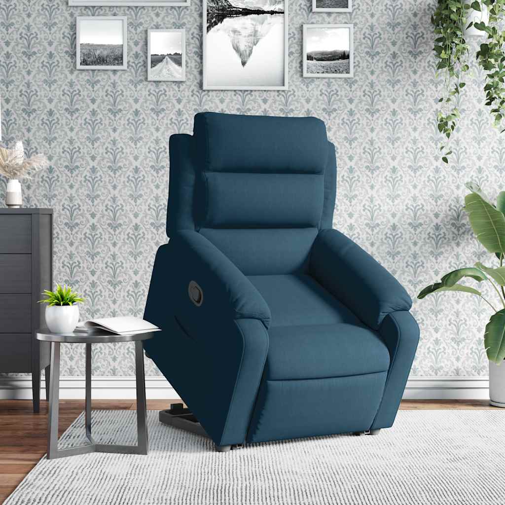 Fauteuil inclinable bleu velours - XIOS
