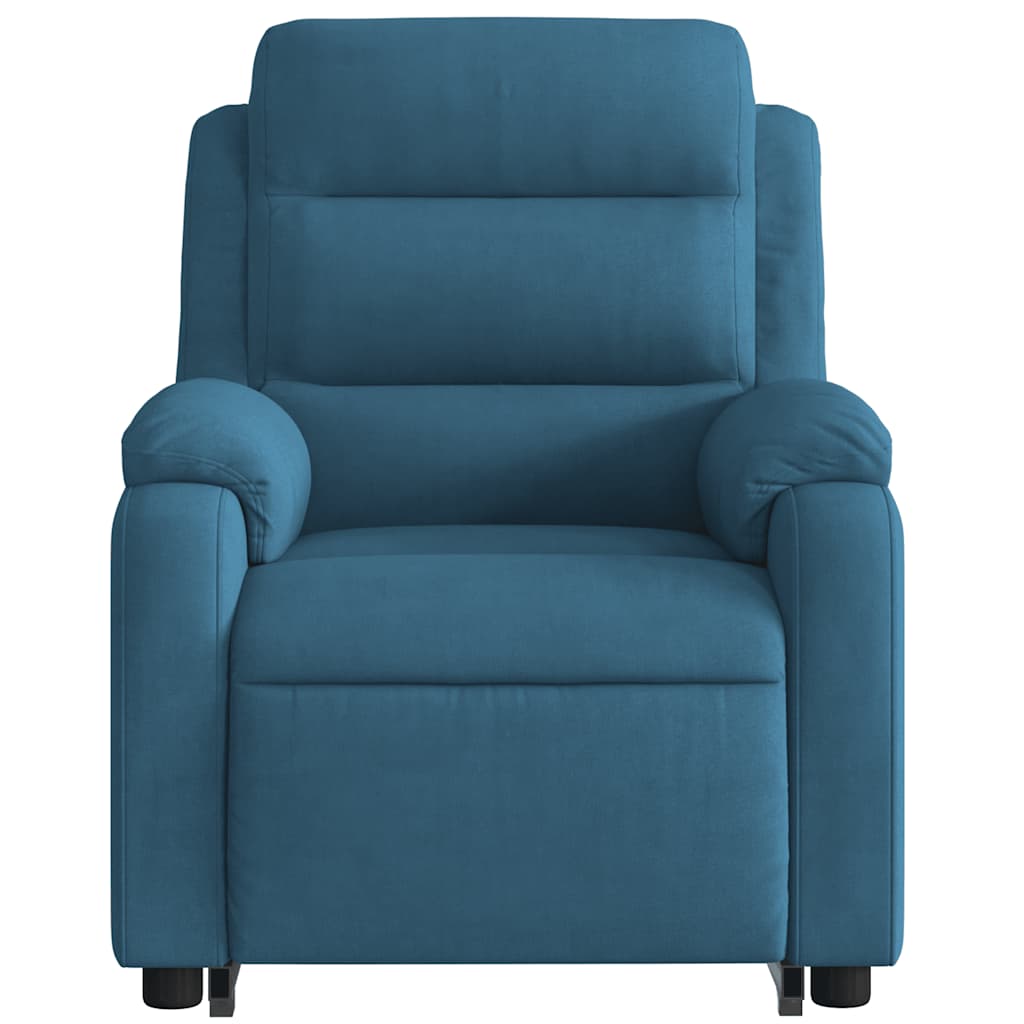 Fauteuil inclinable bleu velours - XIOS