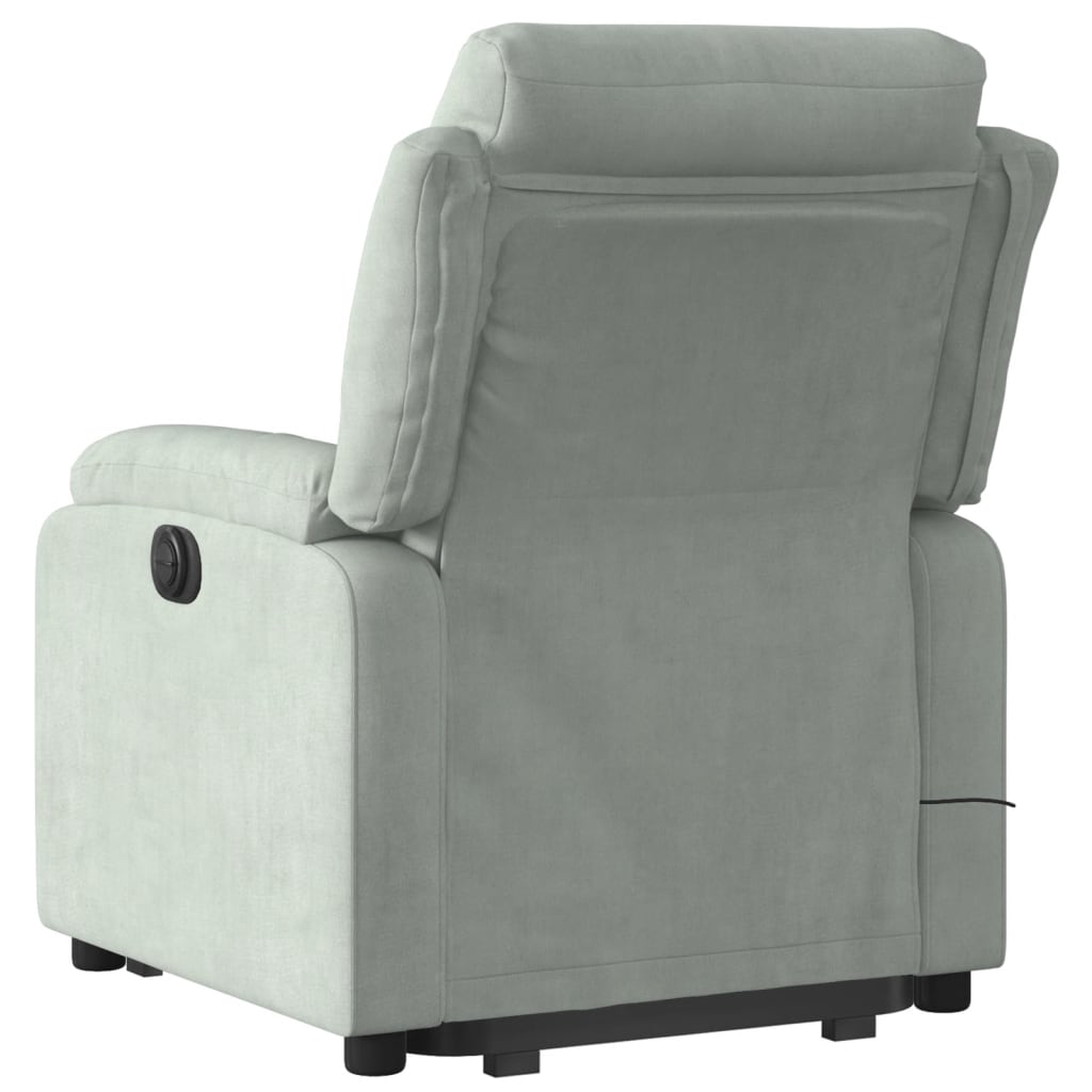 Fauteuil de massage inclinable Gris clair Velours - XIOS