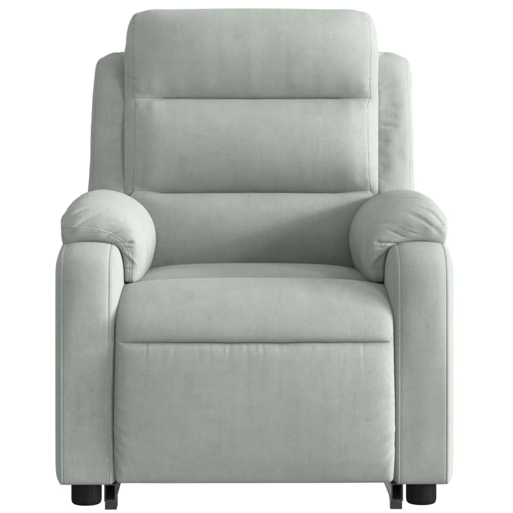 Fauteuil de massage inclinable Gris clair Velours - XIOS