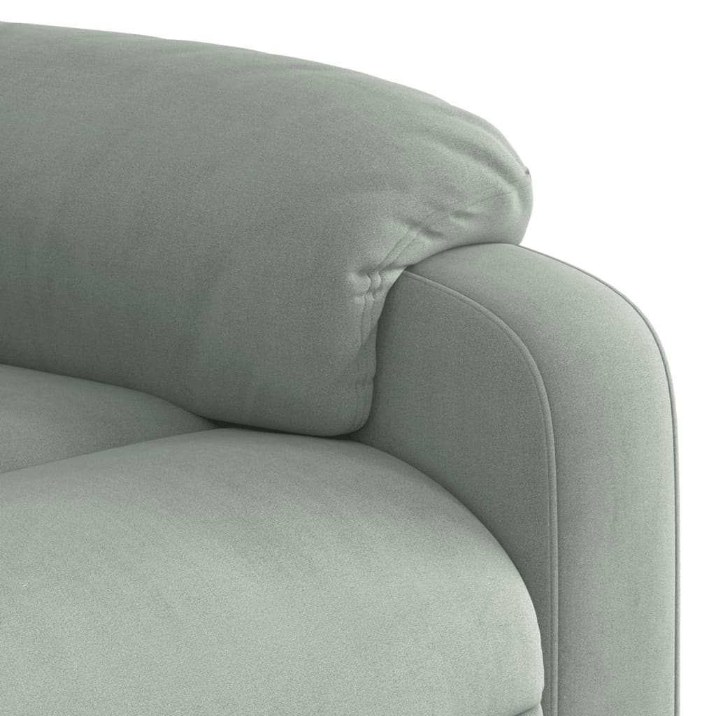 Fauteuil de massage inclinable Gris clair Velours - XIOS