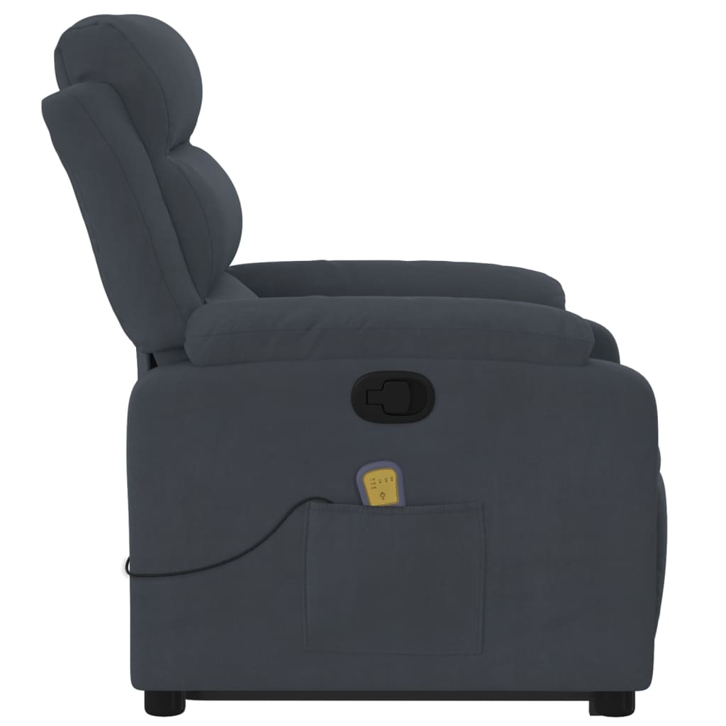 Fauteuil de massage inclinable Gris foncé Velours - XIOS