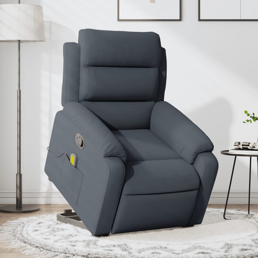 Fauteuil de massage inclinable Gris foncé Velours - XIOS