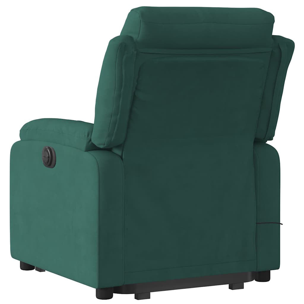 Fauteuil de massage inclinable Vert foncé Velours - XIOS