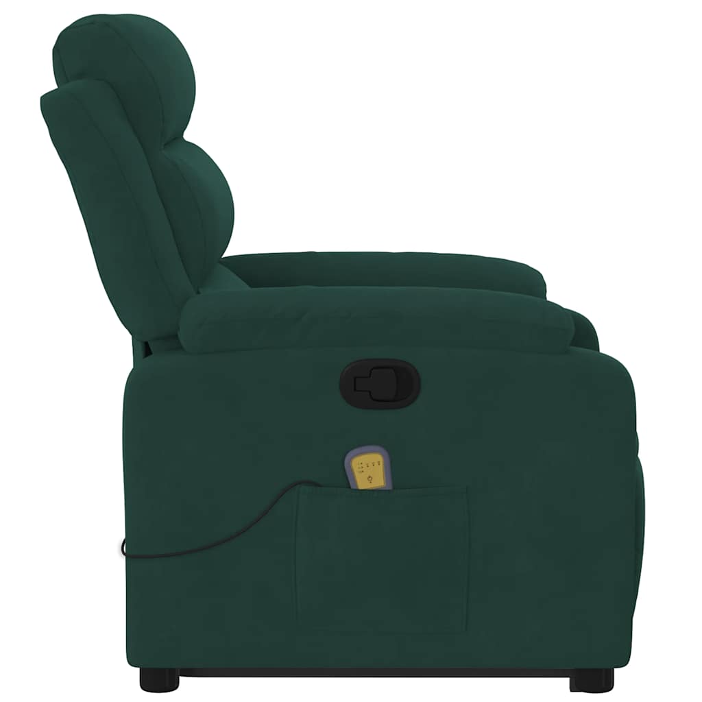 Fauteuil de massage inclinable Vert foncé Velours - XIOS
