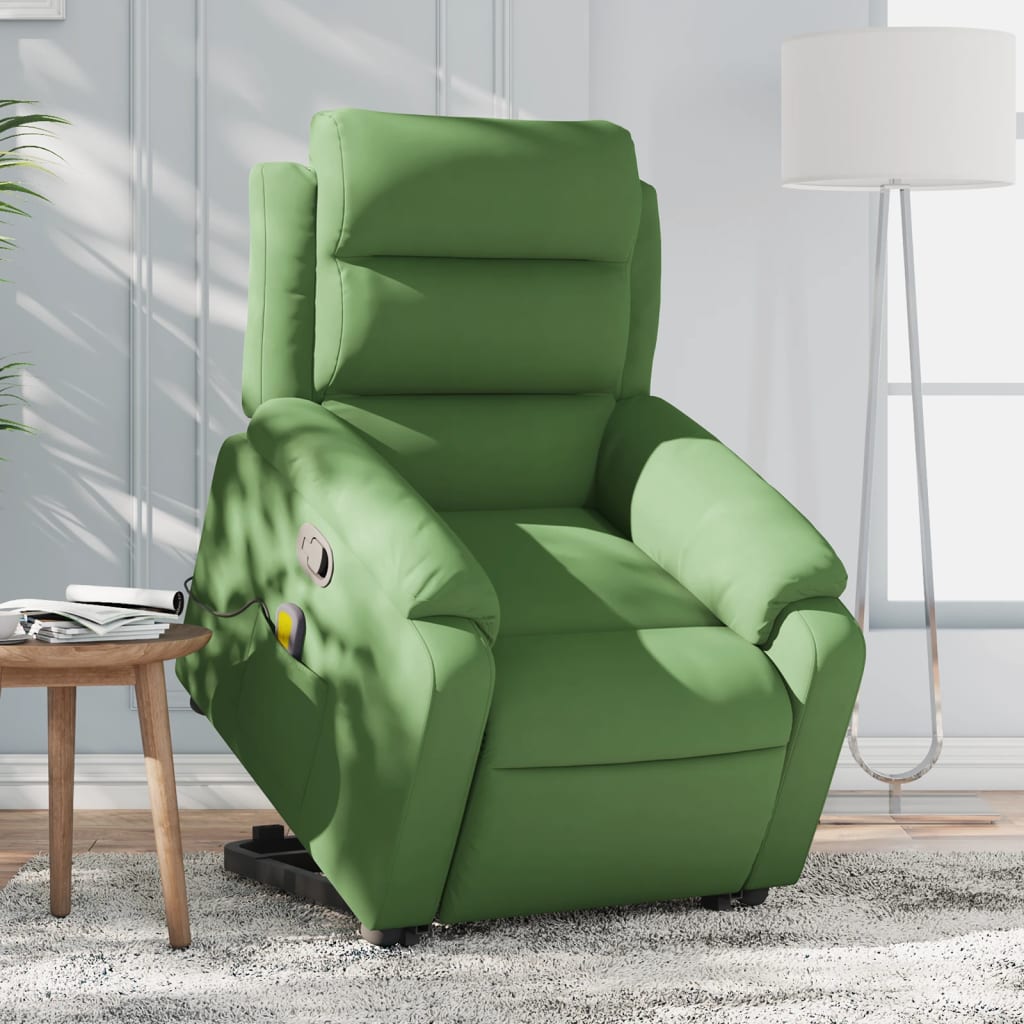 Fauteuil de massage inclinable Vert clair Velours - XIOS