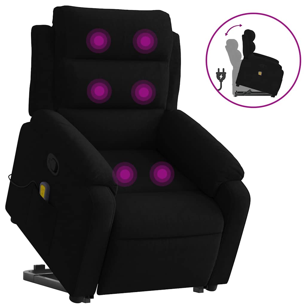 Fauteuil de massage inclinable Noir Velours - XIOS