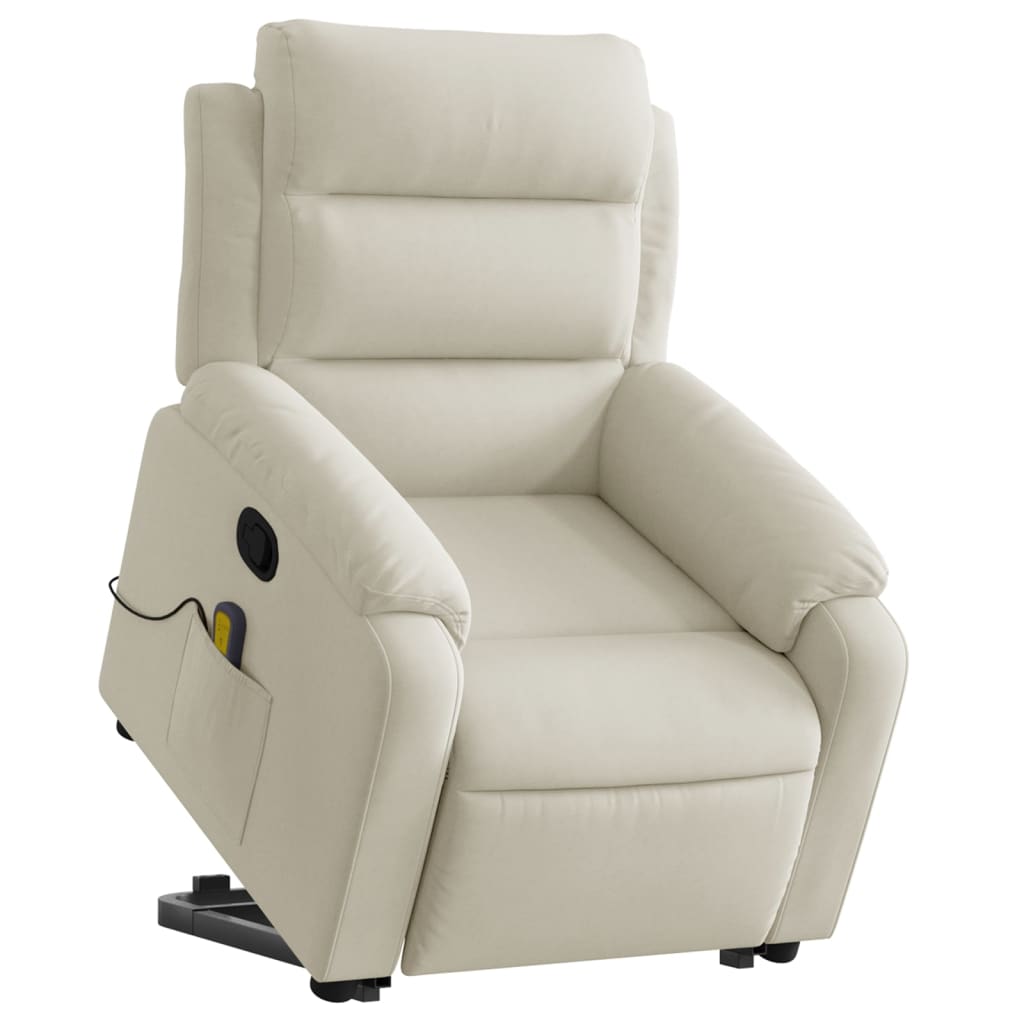 Fauteuil de massage inclinable Crème Velours - XIOS