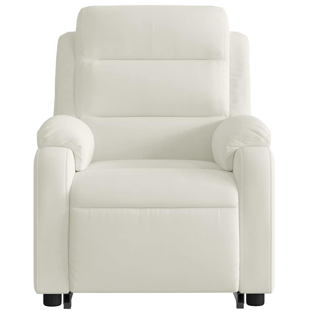 Fauteuil de massage inclinable Crème Velours