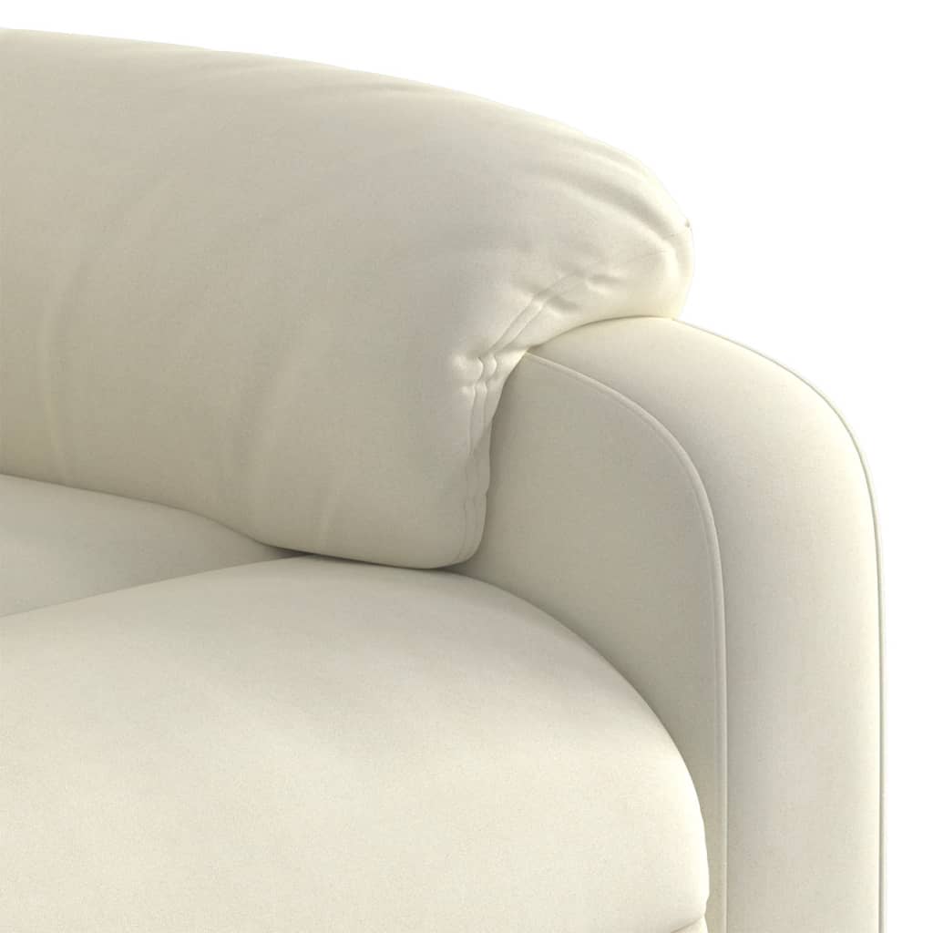 Fauteuil de massage inclinable Crème Velours - XIOS