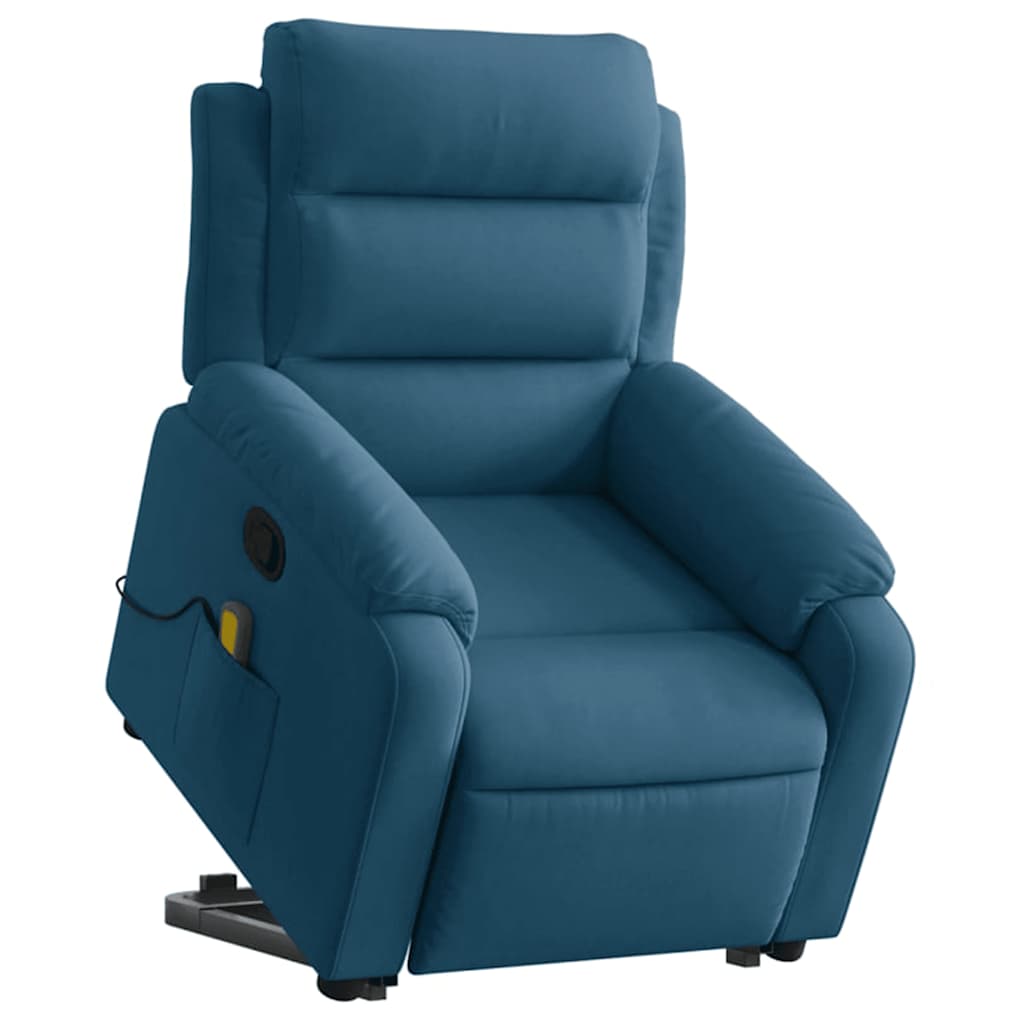 Fauteuil de massage inclinable Bleu Velours - XIOS
