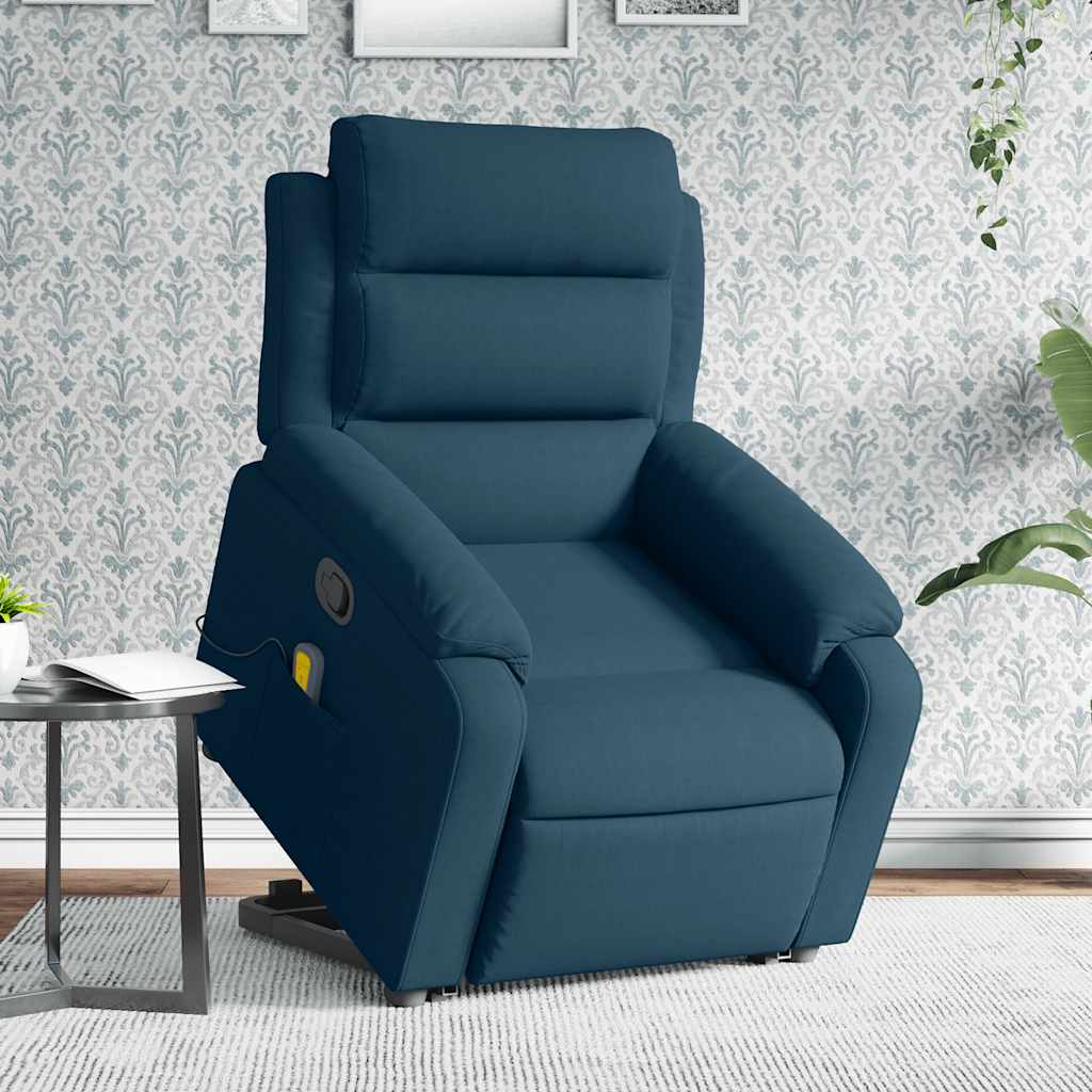 Fauteuil de massage inclinable Bleu Velours - XIOS