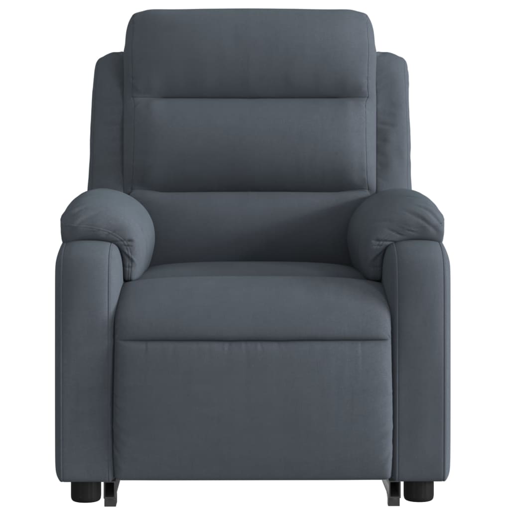 Fauteuil inclinable électrique gris foncé velours - XIOS