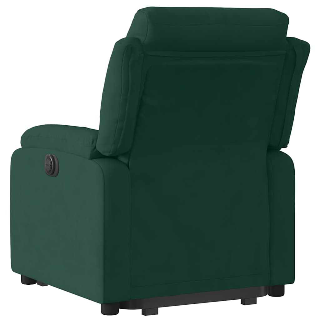 Fauteuil inclinable électrique vert foncé velours - XIOS