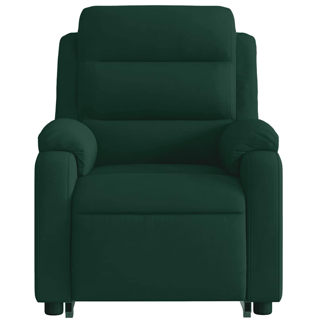 Fauteuil inclinable électrique vert foncé velours - XIOS