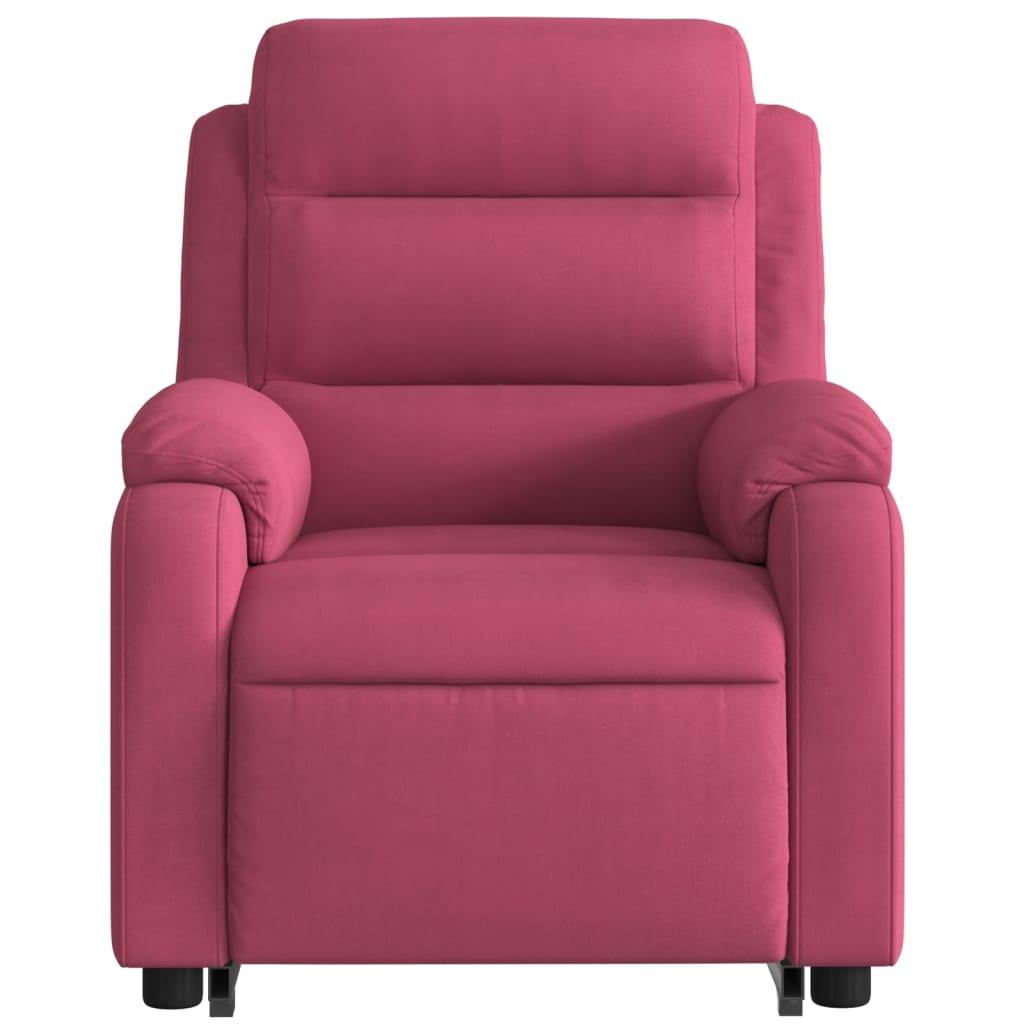 Fauteuil inclinable électrique rouge bordeaux velours - XIOS