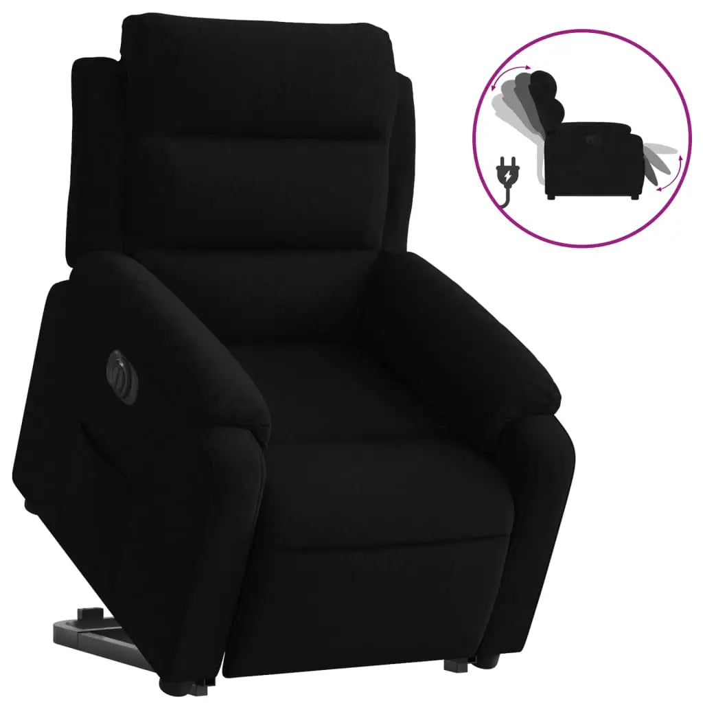 Fauteuil inclinable électrique noir velours - XIOS