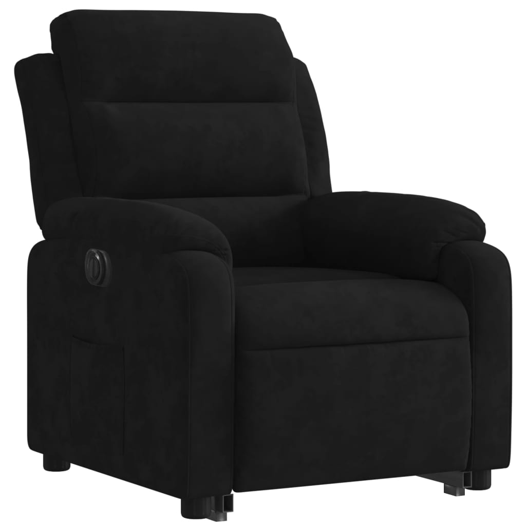 Fauteuil inclinable électrique noir velours - XIOS