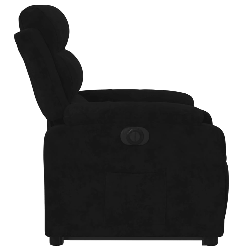 Fauteuil inclinable électrique noir velours - XIOS