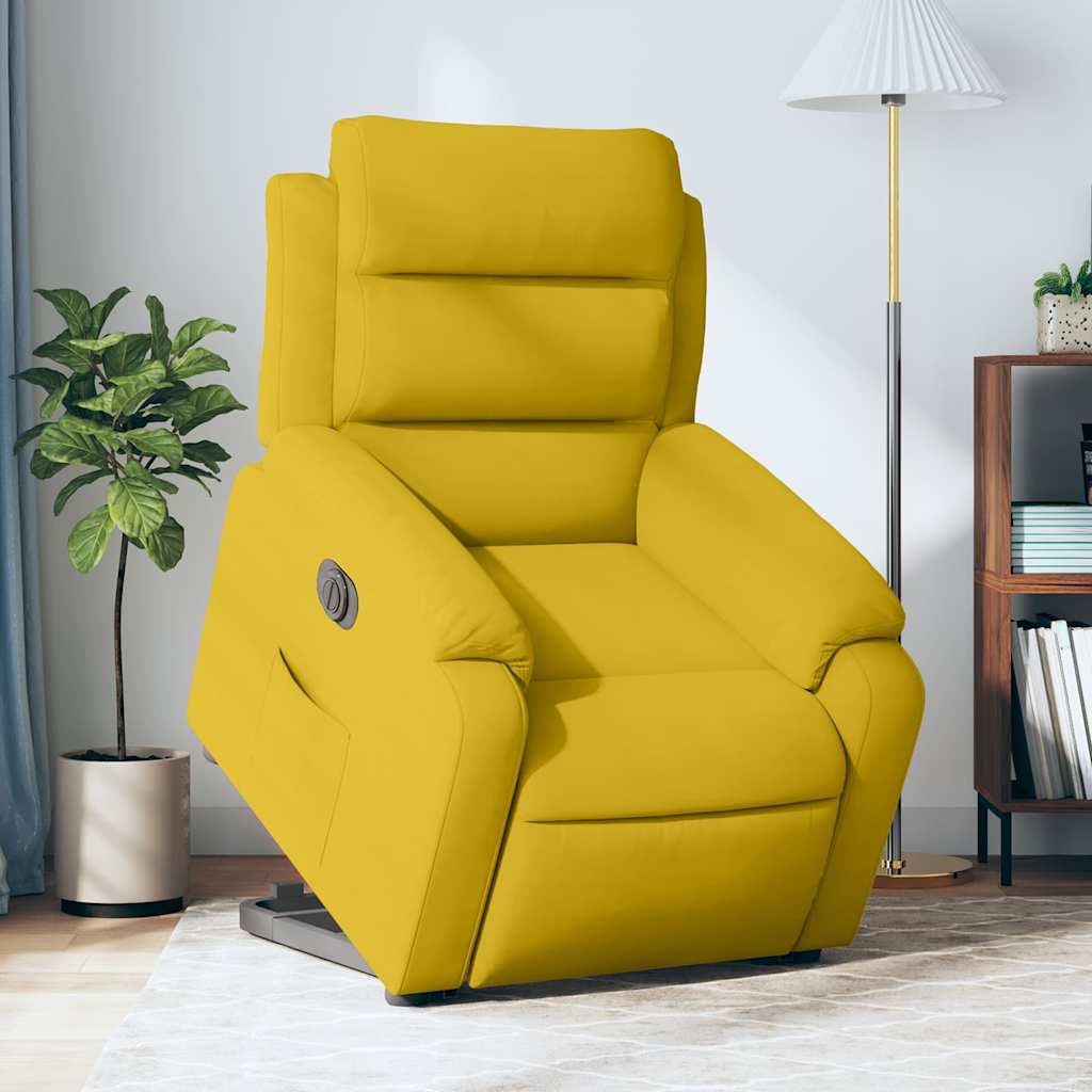 Fauteuil inclinable électrique jaune Velours - XIOS