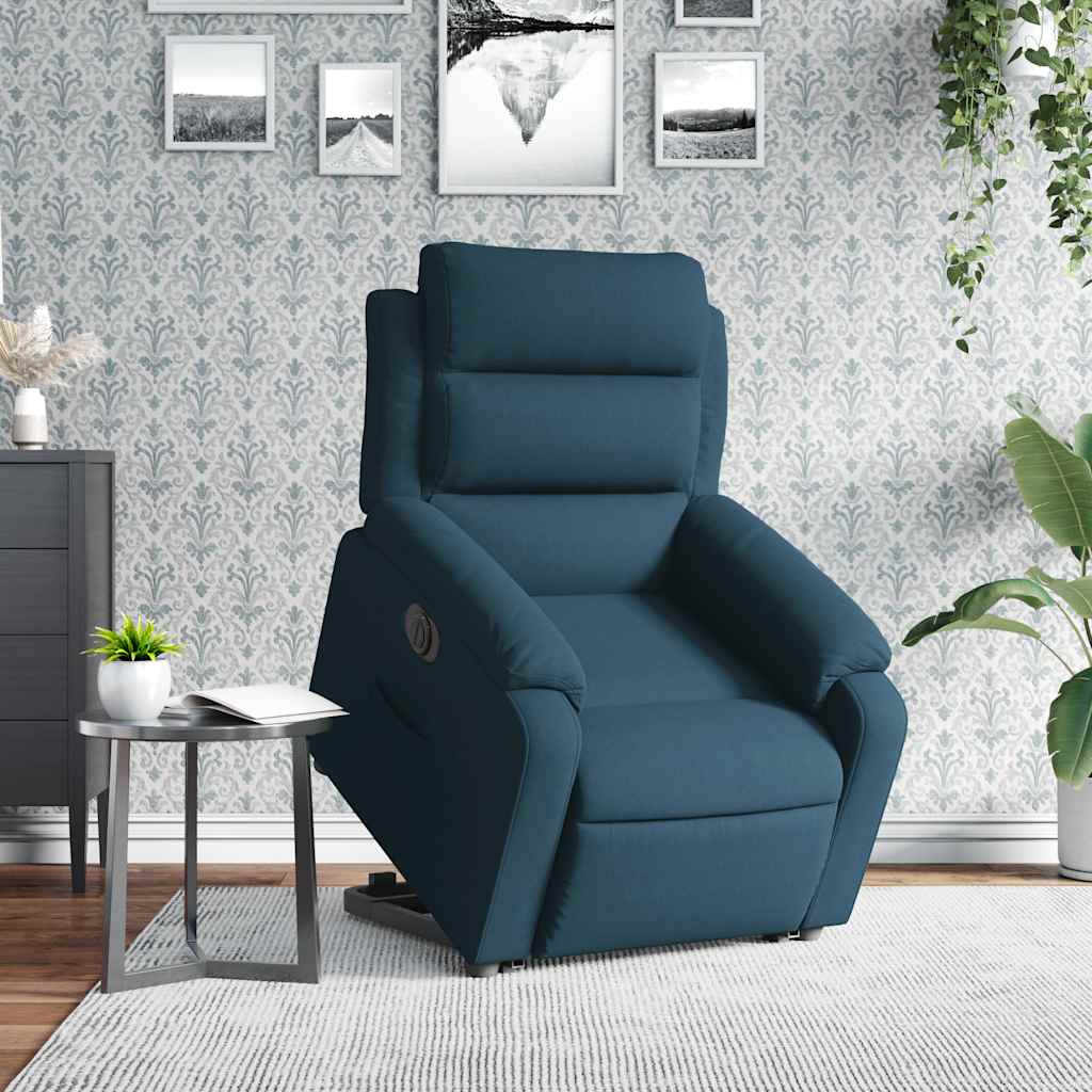 Fauteuil inclinable électrique bleu velours - XIOS