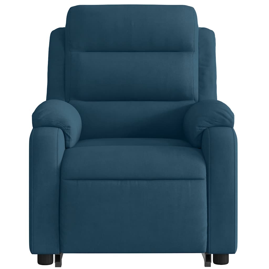 Fauteuil inclinable électrique bleu velours - XIOS