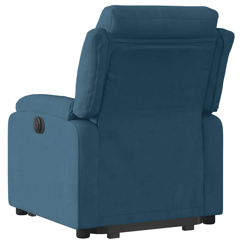 Fauteuil inclinable électrique bleu velours - XIOS