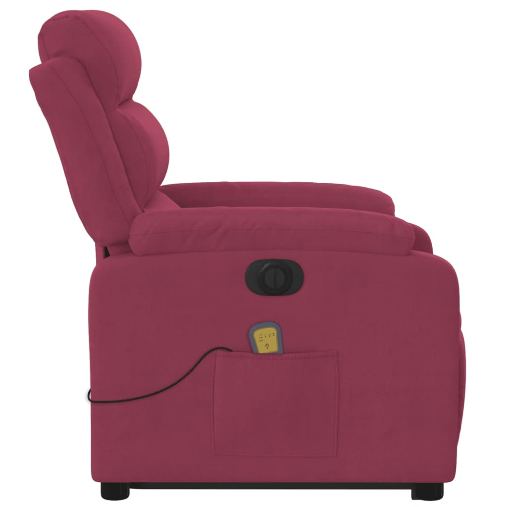 Fauteuil inclinable de massage électrique rouge bordeaux - XIOS