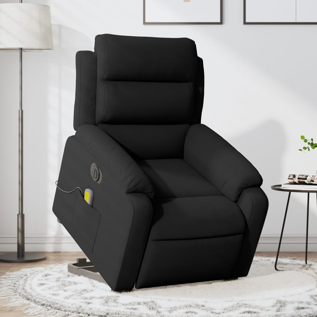 Fauteuil inclinable de massage électrique noir velours - XIOS
