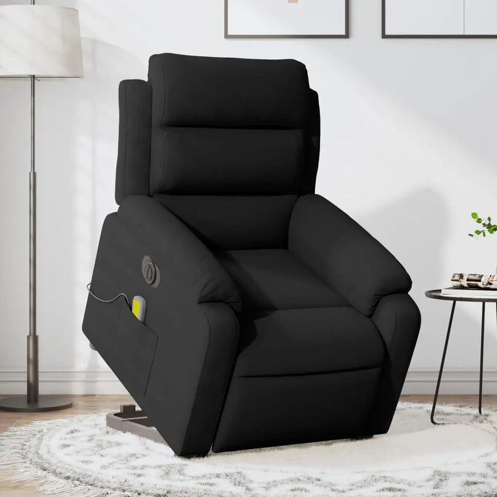 Fauteuil inclinable de massage électrique noir velours - XIOS