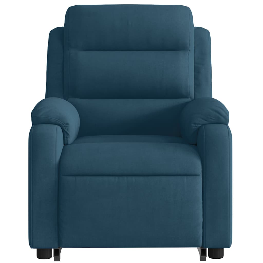 Fauteuil inclinable de massage électrique bleu velours