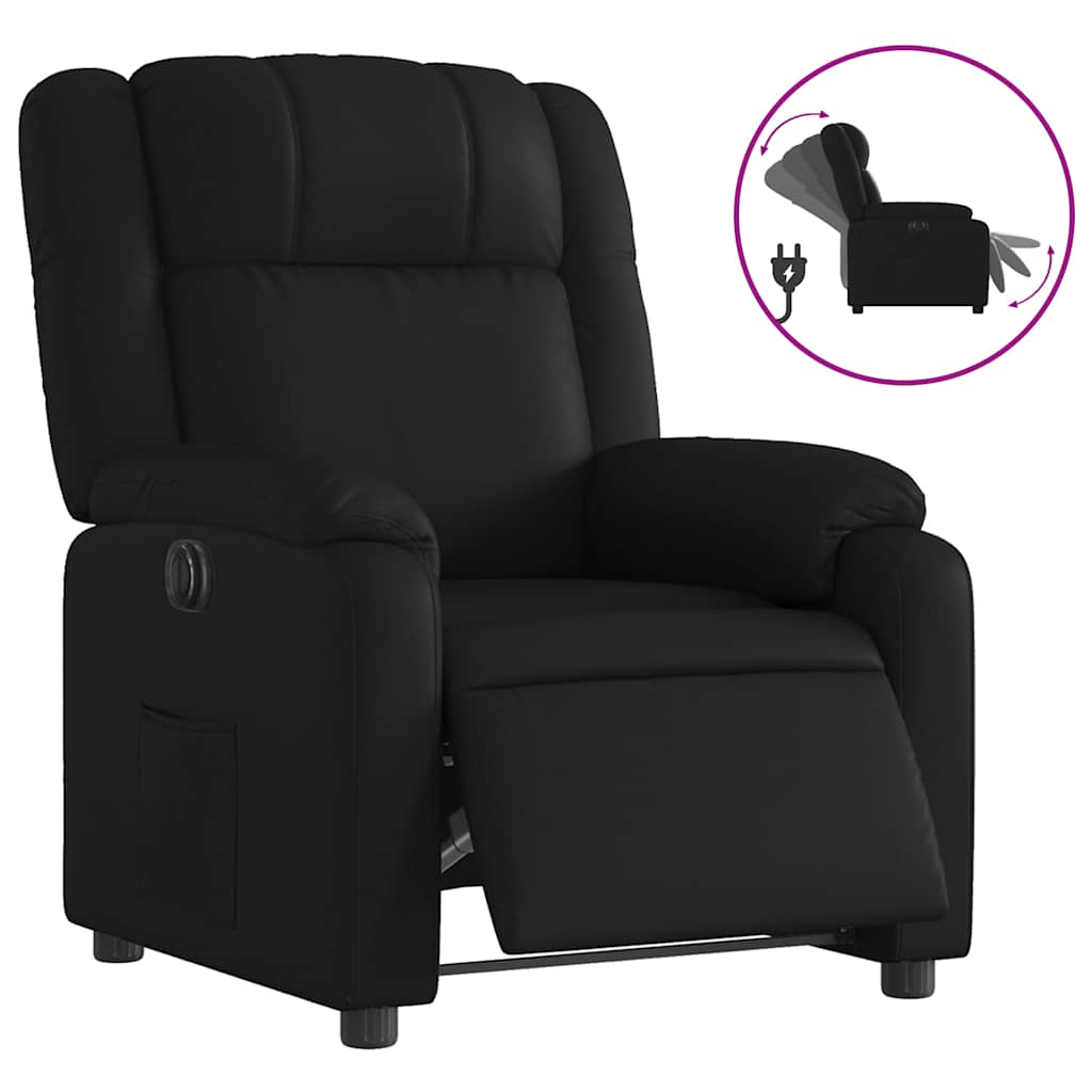 Fauteuil inclinable électrique Noir Similicuir - XIOS