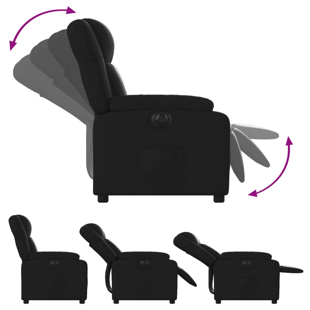 Fauteuil inclinable électrique Noir Similicuir - XIOS